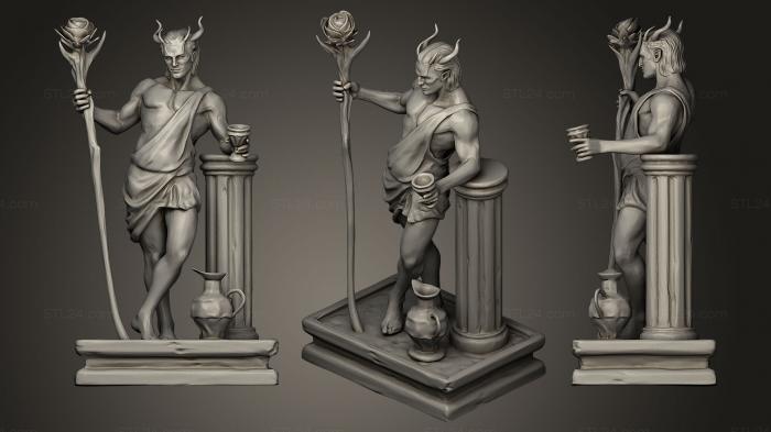 Статуэтки герои, монстры и демоны (Сангвиник, STKM_0073) 3D модель для ЧПУ станка
